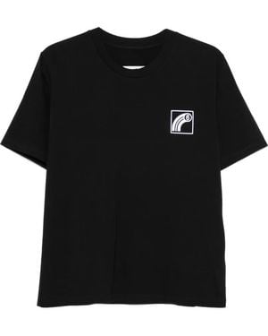 MM6 by Maison Margiela Logo-Print T-Shirt - Black