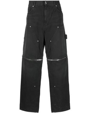 Givenchy Zip-Detailed Straight-Cut Pants - Black