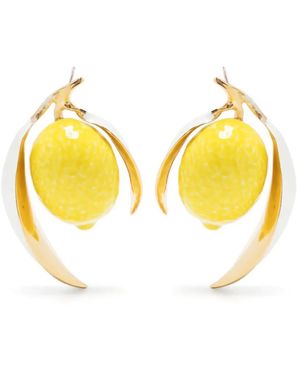 Andres Gallardo Lemon Drop Ceramic Earrings - Yellow