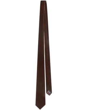 Emporio Armani Velvet Tie - Brown
