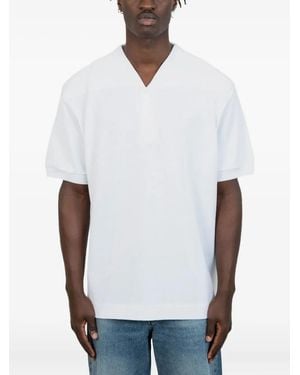 Lacoste Poloshirt mit V-Ausschnitt - Weiß