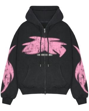 GODMADE Hoodie Vivid Zippé À Imprimé Graphique - Noir