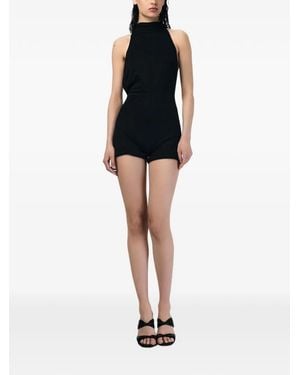 ANDRA ANDREESCU Halterneck Open-Back Playsuit - Black