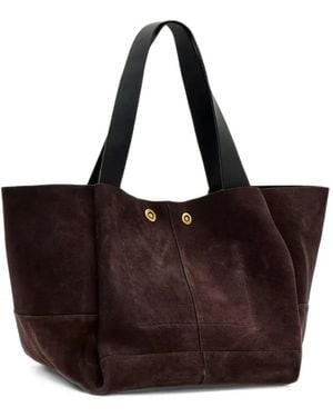 AllSaints Rosalie Suede-Finish Tote Bag - Brown