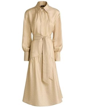 Kiton Robe-Chemise Mi-Longue En Soie À Motif Géométrique - Neutre