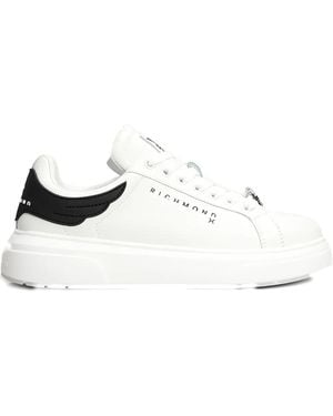 John Richmond Leather Trainers - White