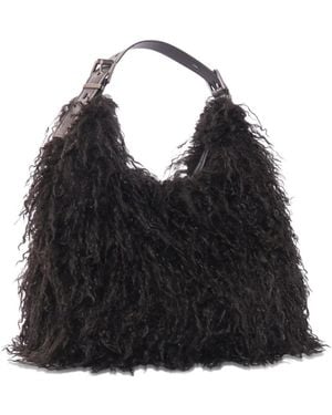 Michael Kors Faux-fur Shoulder Bag - ブラック