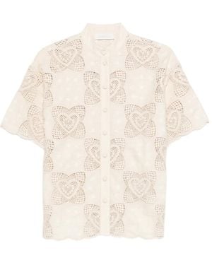 Zimmermann Wanderlust Scalloped Shirt - White
