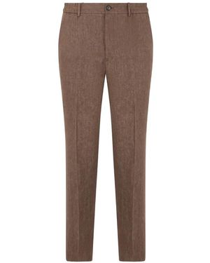 Slowear Elasticated-Waistband Tailored Trousers - Brown