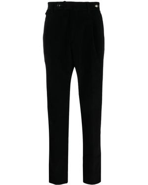 Tagliatore Corduroy Straight-Leg Cotton Trousers - Black