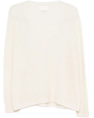 Bompard Pullover Mit V-Ausschnitt - Weiß
