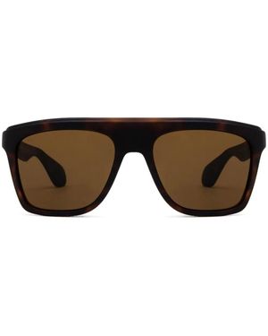 Gucci スクエアフレーム サングラス - ブラウン