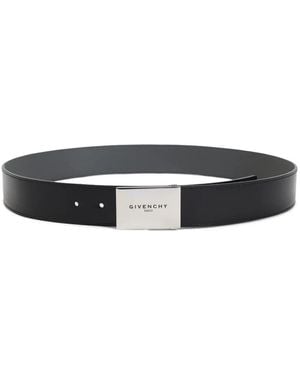Givenchy Logo-Plaque Leather Belt - White