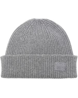 Paul Smith Ribbed-Knit Beanie - Grau