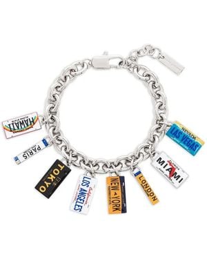 Marc Jacobs Pulsera Con Charm De Placa - Azul