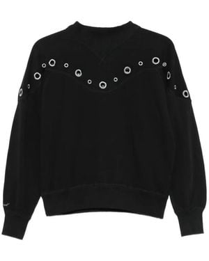 Isabel Marant Nylex Eyelet-Embellished Hoodie - Black