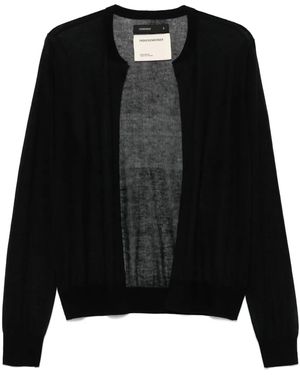 Frenckenberger Fine-Knit Cardigan - Black