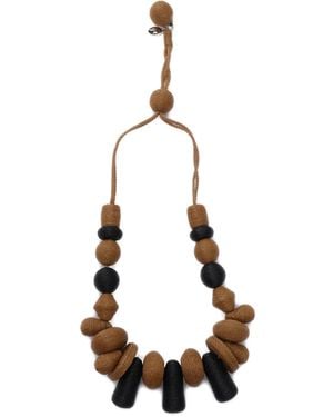 Weekend by Maxmara Soraia Woven-Beaded Necklace - Natural