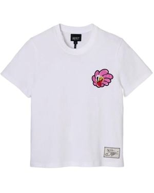 Marc Jacobs Camiseta Daisy con detalle floral - Blanco