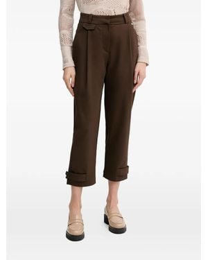 Pedro Del Hierro Madrid Button-Cuff Trousers - Brown