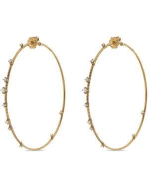 Mattia Cielo 18K Rugiada Diamond Hoops - Metallic