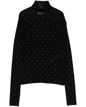 Rabanne Roll-Neck Top - Black