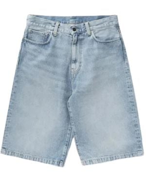 Carhartt Langdon Logo-Patch Shorts - Blue