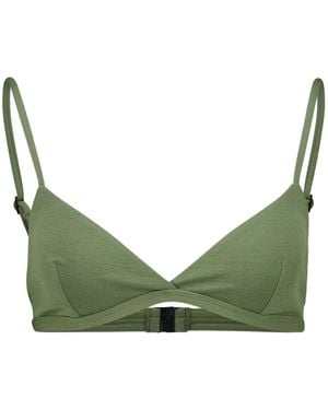Matteau Triangle-Shape Bikini Top - Green
