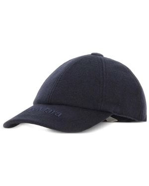 Max Mara Lancia Baseballkappe Aus Kaschmir Mit Logo - Blau