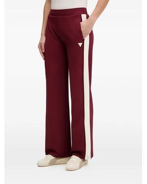 Guess Stripe Logo Pants - Red