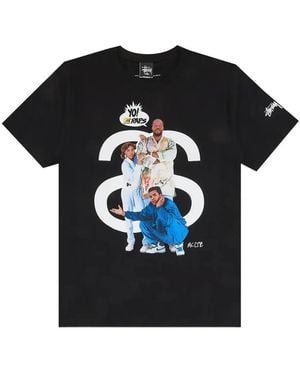 Stussy Deadstock Graphic Print Raps T-Shirt - Black