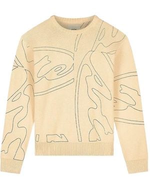 Arte' Crew Neck Long-Sleeve Jumper - Natural