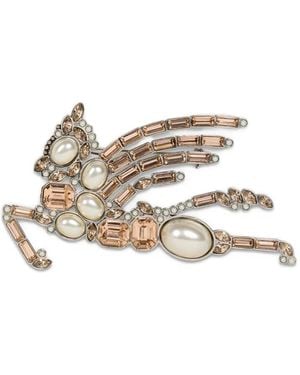 Etro Pegaso Pearls Brooch - White