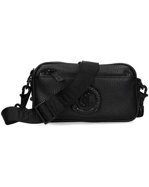 Just Cavalli Logo-Plaque Shoulder Bag - Black