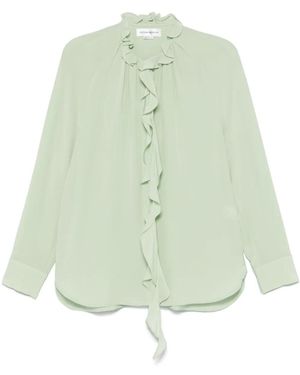 Victoria Beckham ラッフル シャツ - グリーン