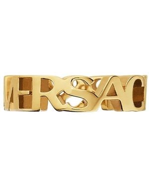 Versace ロゴ リング - メタリック