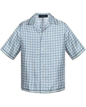 Amiri ブルー Ma Quad ボウリングシャツ