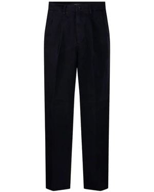 Department 5 Pleated Straight-Leg Trousers - Blue