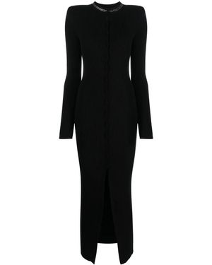 Gcds Ribbed Maxi Dress - Black
