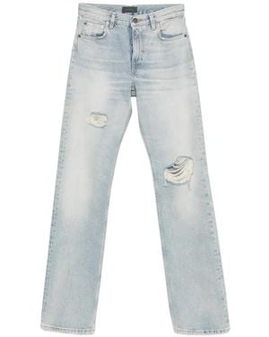 Haikure Distressed Straight-Leg Jeans - Blue