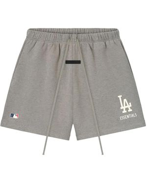 Fear Of God X Mlb Dodgers Logo Shorts - Grey