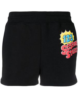 Moschino Sesame Street Track Shorts - Black