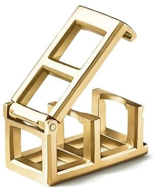Shihara Node Double-Square Clasp - Metallic