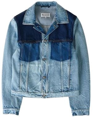 Maison Margiela Veste En Jean À Design Patchwork - Blue