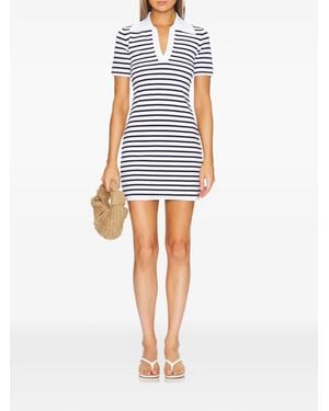 AEXAE Striped Mini Dress - White