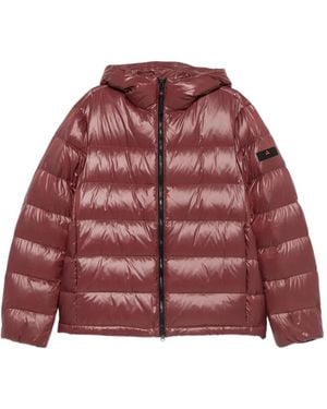 Peuterey Plumífero Con Capucha - Rojo