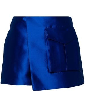 Isabel Sanchis Pantalones cortos con bolsillos con solapa - Azul