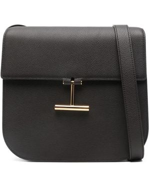 Tom Ford Medium Tara Grain Leather Cross Body Bag - Black