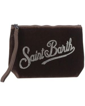 MC2 Saint Barth Aline Velvet Clutch Bag - Black