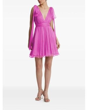 Framboise Tie-Shoulder V-Neck Dress - Pink